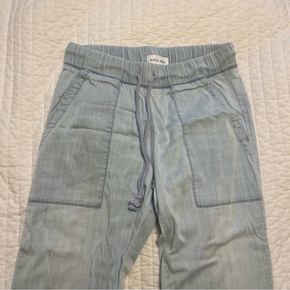 Light Blue chambray Jogger Pants